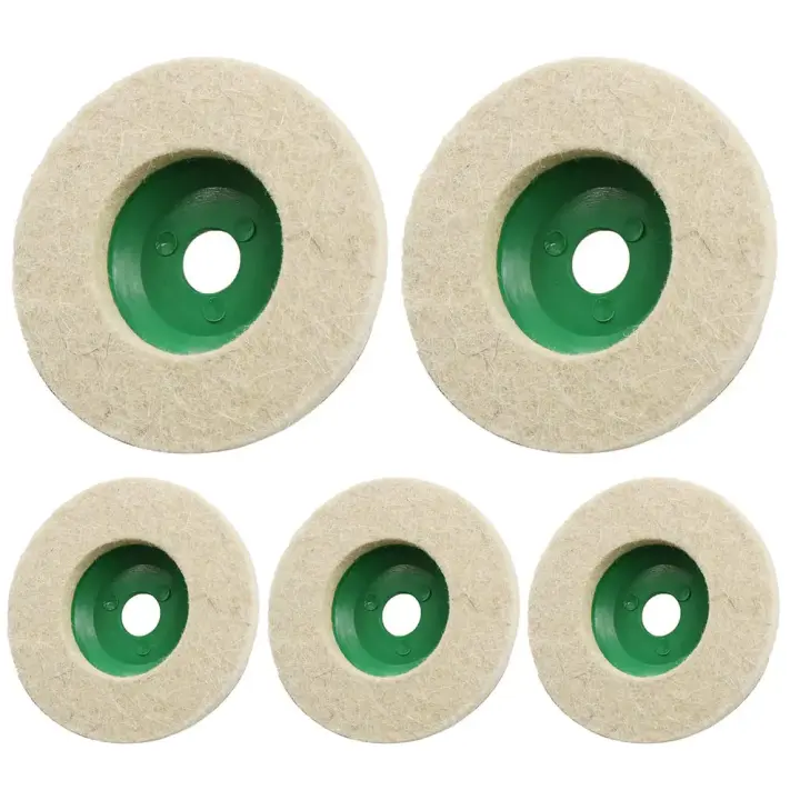 10/5PCS Disco De Lijado De Terciopelo De Lana Para Pulir Metal Y Vidrio Herramienta De Reparación De Polvo De 100mm Para Amoladora De Ángulo - 1