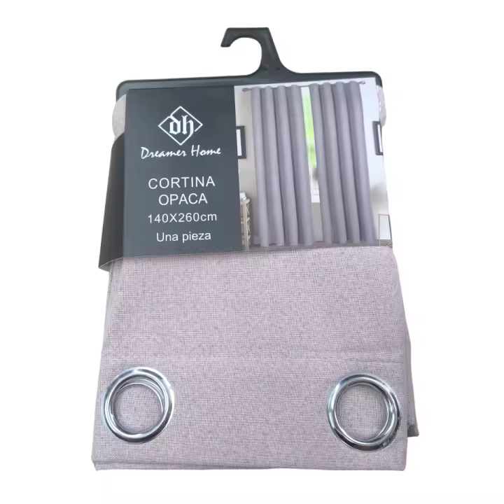 LILI HOME Cortina Opaca 140 x 260 cm – Diseño Moderno | Aros Metálicos Ø4 cm | 100% Poliéster está diseñada para bloquear eficazmente la luz natural, ofreciendo privacidad total y creando un ambiente acogedor en cualquier espacio del hogar. - 1