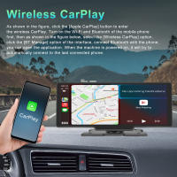 Radio de coche de 10.26" Cámara de salpicadero con Carplay y Android Auto Bluetooth FM Espejo de pantalla WIFI 2.4G-5G Con cámara de visión trasera - details 2