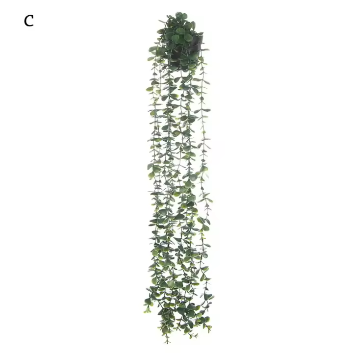 Plantas Artificiales Colgantes Con Maceta Vinateras Para Decoración Interior Y Exterior De Hogar Vines Postizos Para Exposición - 1