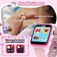 Relojes inteligentes para niños con juegos de rompecabezas Cámara de pantalla táctil de alta definición reproductor de música de vídeo despertador linterna moda regalos de relojes inteligentes para niños 6 - 13 años juguetes para niños y niñas - details 4