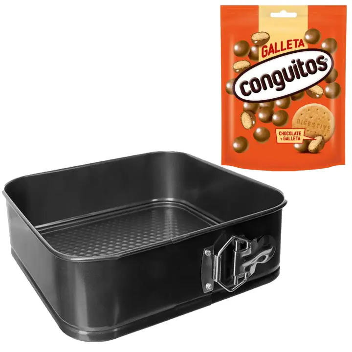 Pack repostería:CONGUITOS GALLETA LECHE DOYP 120G+Molde cuadrado extraíble - 1