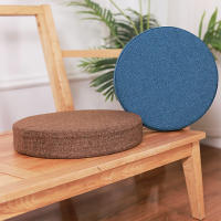 Cojín Redondo De Asiento 35Cm Alta Resilencia Para Silla De Comedor Cubierta Lavable Antideslizante De Lino Mecánico Filling De Memoria De Espuma - details 0