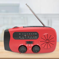 Radiófono Multifuncional Portátil Con Crank Solar Y USB FM/AM/WB Radio De Emergencia conLinterna Y Power Bank Resistente Al Agua - details 1