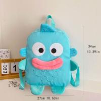 Bolso Pequeño Para Niñas Con Peluche De Peces Ugly Cute Dibujos Animados Monstruo De Mar Muñeca Bolsa De Hombro Estilo Cartoon - details 0