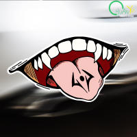 Pegatina De Vampiro Divertida Para Coche PVC Impermeable Para Ventanas Laptores Helados Estilo De Bocata De PVC Para Decoración De Automóvil - details 4