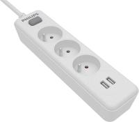 Philips Regleta de 3 enchufes SPN3032WA/19, 230 V, con USB, Color Blanco - details 0
