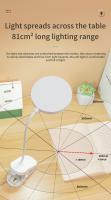 Lámpara De Mesa USB Recargable Lámpara De Escritorio Clip Lectura De Noche Luz LED Táctil 3 Modos Dimming Protección Ocular Con Cable De Enchufe - details 12