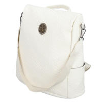 Bolso DE LA mochipa del Cuero DE LA PU para las mujeres Bolso multiusos de la Moda bolsos de hombro de Las Señoras para el viaje Blanco W - details 4