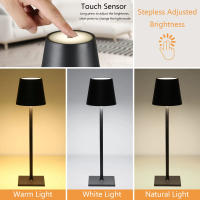 Lámpara De Mesa LED Recargable Sin Cable Para Sala De Estar Luz De Escritorio Impermeable Con Interruptor Táctil Para Dormitorio Barra - details 2