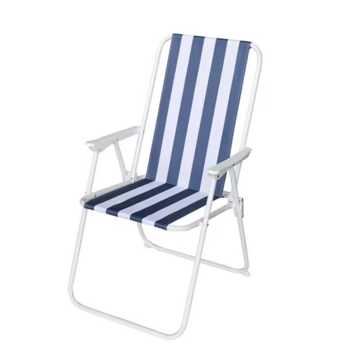 VICTORIA&ANDREA® Silla de playa plegable con reposabrazos, Estructura metal resistente, medida 53x55x88 cm, Ideal para playa, camping y jardín - 1