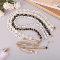 Cinturón De Perlas Elegante Para Mujer Con Cierre Elástico Y Cadena De Cinturón Accesorios De Ropa Para Mujer Material De Aleación De Zinc - details 6