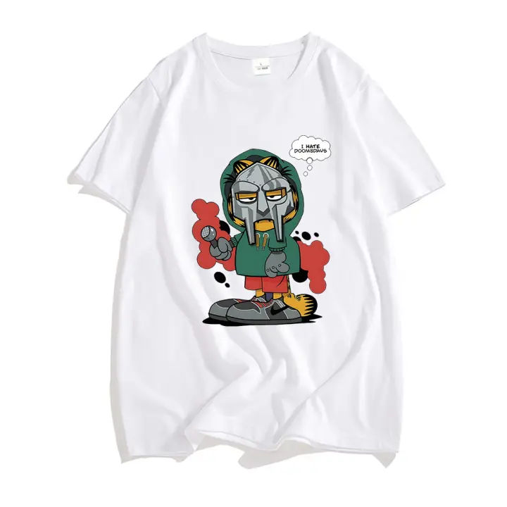 Camiseta Harajuku De MF DOOM Para Hombres 100% Algodón De Alta Calidad Estampado De Manga Corta Estilo O-Neck Para Niños - 1