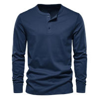 Camiseta de manga larga con cuello redondo de otoño para hombre, jersey holgado, camiseta informal de manga larga para hombre - details 2