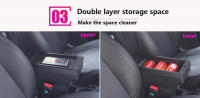 Soporte Central Para Coche MAZDA 2 Demio Caja De Almacenamiento Accesorios Interiores Piezas De Retrofits Material PU Cuero / Plástico ABS - details 9