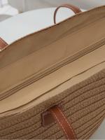 Bolso de hombro las mujeres paja verano tejido gran capacidad cesta bolsos moda mujer lujo diseño playa Bali shopper Totes - details 0