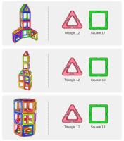 Juego De Construcción Magnético Para Niños Grande Tamaño Bloques Magnéticos De Diseñador Juguetes Educativos Montessori Regalos Para Niños De 3-6 Años - details 5