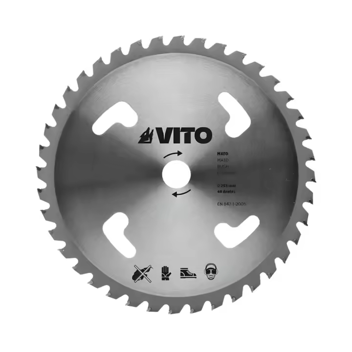 Disco desbrozadora diamante Vito 40 dientes, 255mm de diámetro, 25,4mm de eje. Maleza, hierbas y matorrales - 1