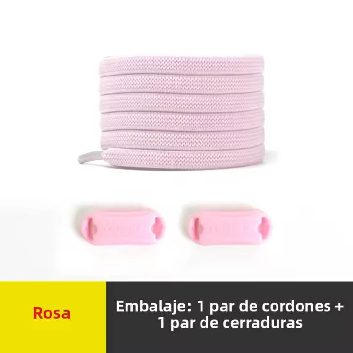 Par De Cordones Elásticos Para Zapatos Sin Amarrar 24 Colores Cuerda De Lazos Rápidos Para Niños Y Adultos Para Zapatillas - 1