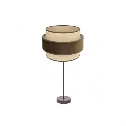 FABRILAMP Lámpara de Mesa Sobremesa Alto Reyes 1xe27 Marron/natural-marron 64x30x30 Cm - Diseño Elegante - 1
