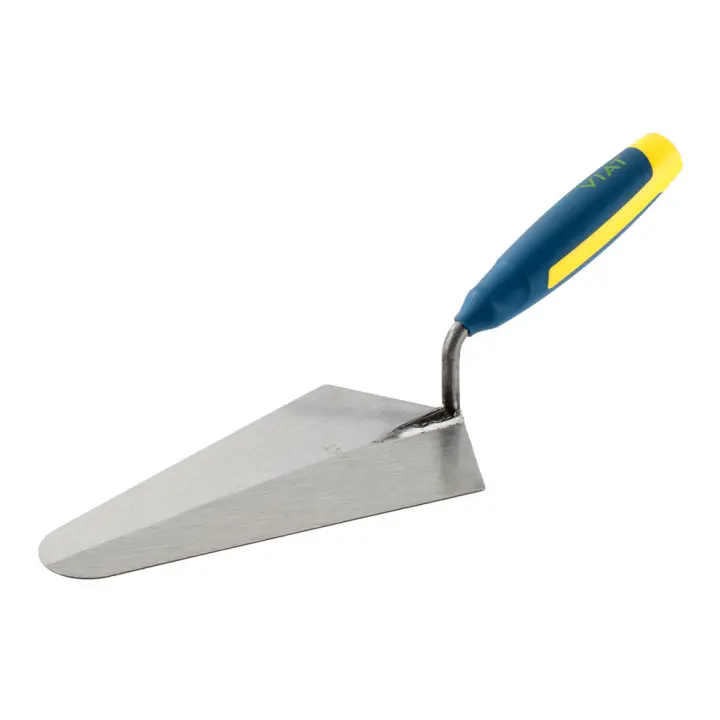 Paleta soldada madrileña, de chapa de acero tratada con mango bimaterial ergonómico para una mayor comodidad. vt42f viat - 1