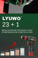 LYUWO Herramienta De Taladro Eléctrico Multifuncional Sin Escobillas Alta Torque Con Carga Doble Uso Clip Y Herramienta De Tornillería Incluye Batería - details 7