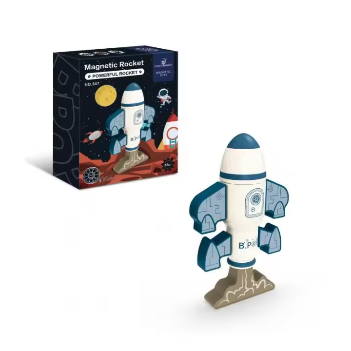 BP Set Magnético de Construcción Cohete 8 Pcs 3D para Niños - 1