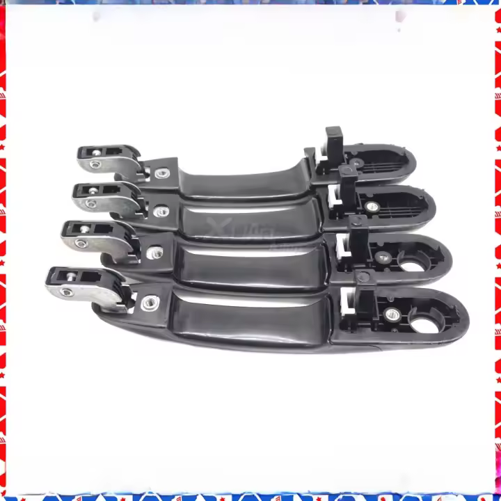 Manijas De Puerta Exterior Negras Para Hyundai Tucson 05-09 4pcs Delantero + Trasero Izquierdo + Derecho Partes De Auto - 1