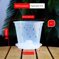 2 Jugos de macetas Metas de Orquídeas ranuradas Contenedores de Vivero Metas de plástico para Orquídeas Contenedores de Orquídeas interiores transpirables - details 1