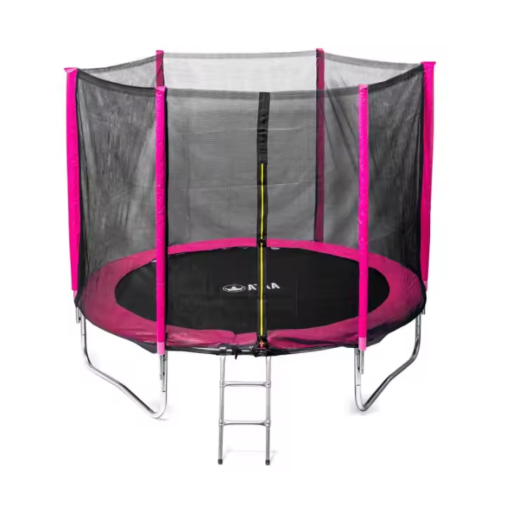 Cama Elástica Infantil con Protecciones Laterales y Red de Seguridad para Varios Niños, Ideal para Interior y Exterior, 250 Cm - 1