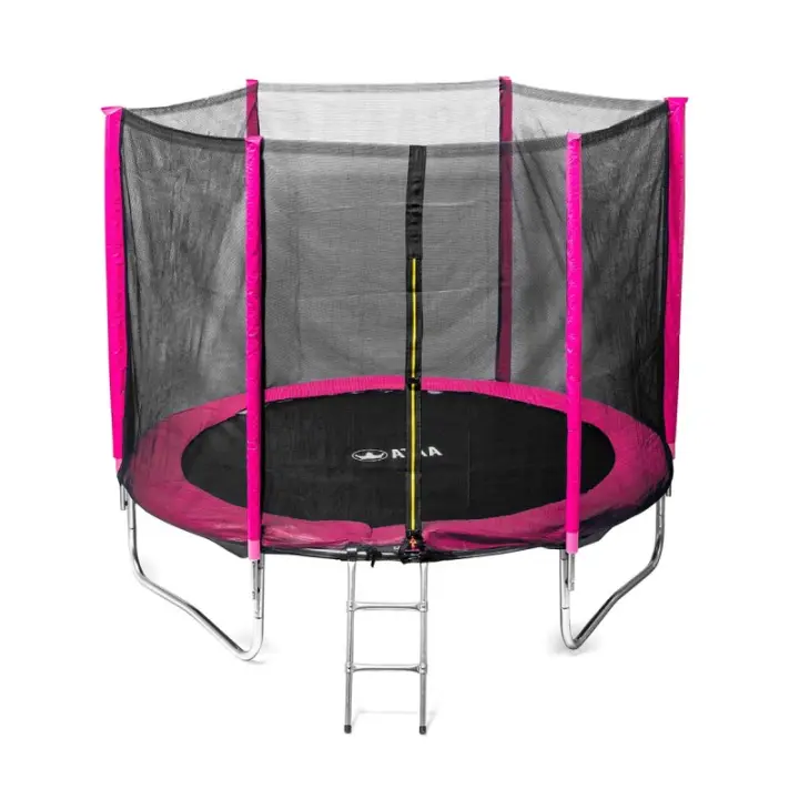 Cama Elástica Infantil con Protecciones Laterales y Red de Seguridad para Varios Niños, Ideal para Interior y Exterior, 250 Cm - 1