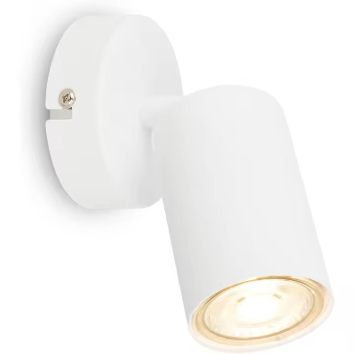 Aplique Pared Interior, Orientable,Casquillo GU10,10W,Aplique Pared Dormitorio,Lámpara Pared Dormitorio,Aplique,Lámpara de Pared,Focos Pared Interior,Blanco - 1