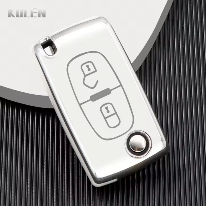 Funda De Llave De Coche TPU Para Peugeot 207 307 308 407 607 807 Citroen C2 C3 C4 C5 C6 Con 2 3 Botones Accesorios Protegidos - 1