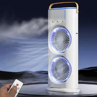 Ventilador Torre Almalux® Aqua con Nebulización – Aire Acondicionado Portátil, Enfriador Evaporativo Recargable por USB - details 0