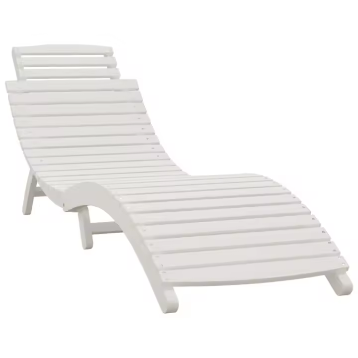 vidaXL Tumbona de madera maciza acacia 184x55x64 cm Sillas de Exterior Ideal para jardín, playa, piscina, terraza Tumbona Piscina Tumbonas Playa Tumbonas Jardín Exterior - 1