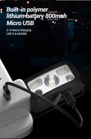 Linterna Frontal LED Recargable Mini Con Sensor Y Batería Integrada USB Impermeable Para Camping Y Pesca Luz De Mano Para Exteriores - details 6