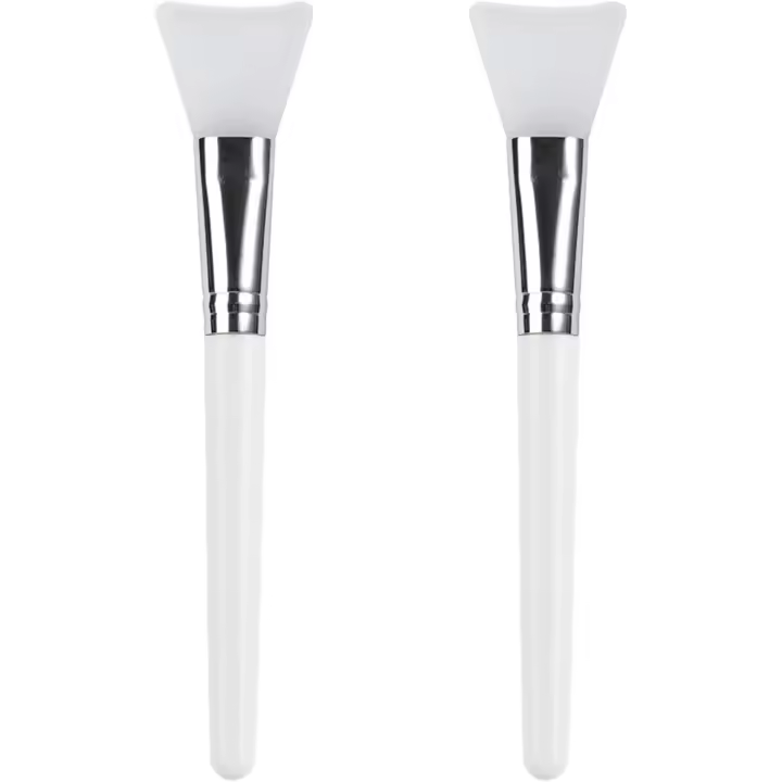 Cepillo de máscara facial, raspadores cosméticos de silicona sin pelo, cepillo aplicador de máscara de barro facial, máscara facial para aplicar, máscara de ojos, suero o bricolaje (2 piezas) - 1