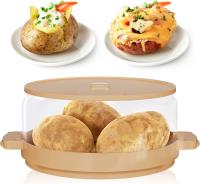 La sartén para patatas apta para microondas que viste en la televisión. Se cocina en minutos, suave y esponjoso, olla para papas en microondas, vaporera para papas dos veces horneada, libre de BPA - details 0