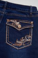 Jean De Mujer Estilo Cowgirl Bohemio Con Bordado Y Comodidad Elástica Mediana Ropa Occidental Para Mujer Pantalones Vaqueros Vintage Talla Medio Con Bolsillos - details 6