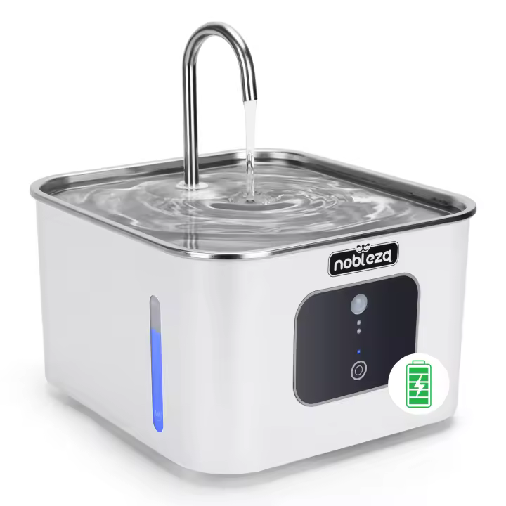Nobleza - Bebedero Automático para Gatos y Perros, 4L Sin Cable con Sensor de Movimiento, Batería Recargable 4000mAh, Ultra Silencioso y Antiderrames - 1