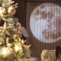 Lámpara De Noche Proyección De Luna Y Tierra Planeta Luz Atmosférica Para El Dormitorio Material ABS Fuente De Luz LED - details 2