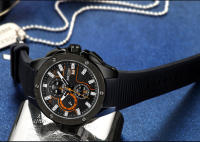Reloj De Pulsera Militar Deportivo Para Hombre MEGIR Marca Top Resistente Al Agua Con Correa De Silicona Azul Y Calendario Automático Movimiento De Cuarzo - details 18