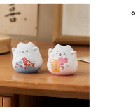 Adorno De Hogar Encantador De Gato Maneki Neko Cerámica Decoración De Suerte Animal Estatua Regalos Para Oficina Y Habitación - details 6