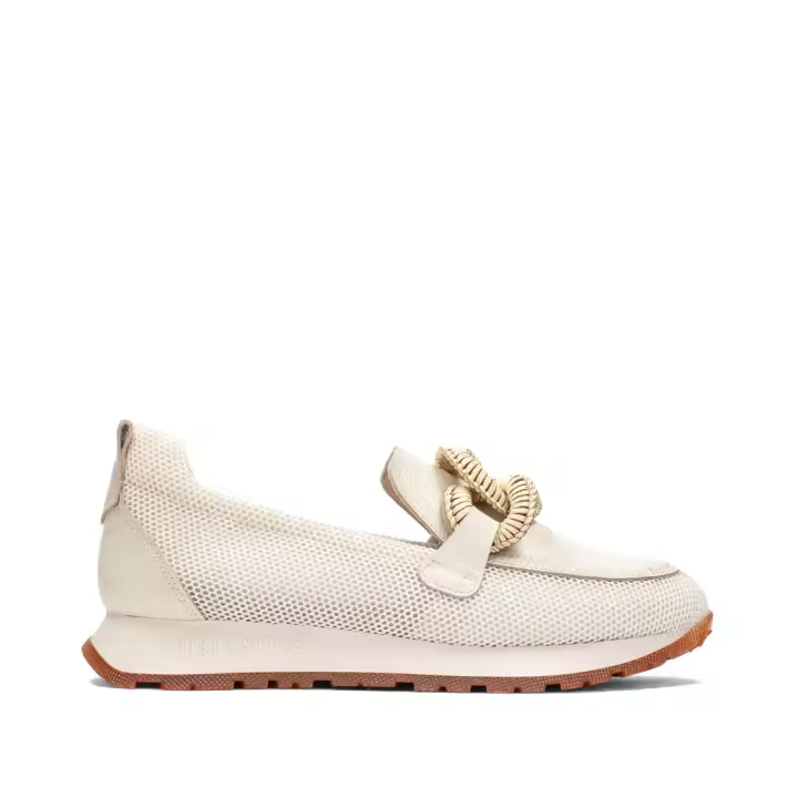 HISPANITAS  MOCASIN BANDA PIEL LATTE - 1