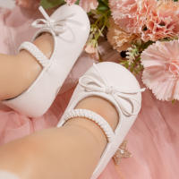 Zapatos De Princesa Para Bebés Nuevos Niñas Con Lazo Tiesa Suela Antideslizante Bajo La Boca Suave Casual Para Niñas 0-18M - details 11