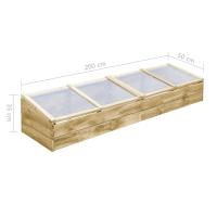 vidaXL Invernadero de madera de pino impregnada 200x50x35 cm - details 5
