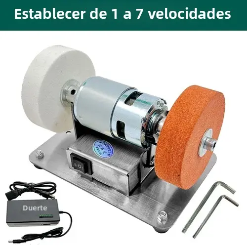 Máquina De Pulido Eléctrico Pequeña Doble 100W Con Disco De Pulido Y Motor De Mesa Para Artefactos 110V/220V Para DIY En Casa - 1