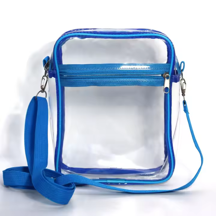 Bolso De Hombro Transparente Para Mujer PVC Aprobado Para Estadios Y Conciertos Con Bolsillo Frontal Bolso Cruzado Sencillo De Mano Casual - 1