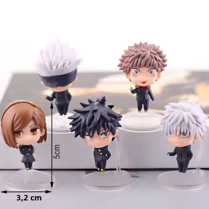Figura De Anime Jujutsu Kaisen Set De Juguetes PVC De 6.5cm Itadori Yuji Satoru Gojo Fushiguro Megumi Kugisaki Nobara Decoración Para Coche Regalos Para Adultos - 1