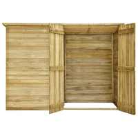 Cobertizo para jardín de madera pino impregnada 232x110x170 cm Decoración de muebles de jardín al aire libre - details 3